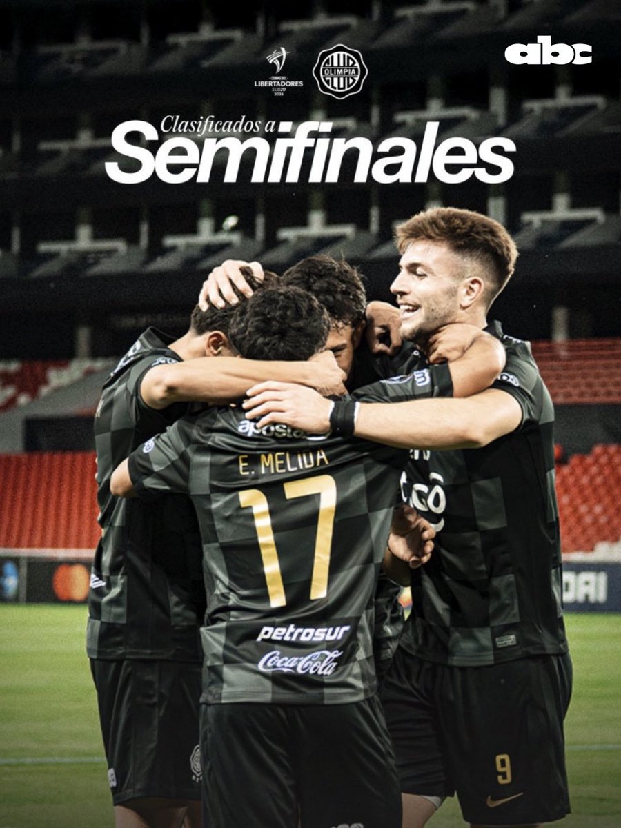 #Olimpia | HISTÓRICO 🏆

Olimpia se clasificó por primera vez en la historia a las semifinales de la Copa Libertadores Sub-20 ⚪️⚫️

Los dirigidos por Juan Manuel Salgueiro avanzaron como el mejor segundo del torneo ✅

Enfrentarán en semifinales a Flamengo 🇧🇷

#ABCDeportes