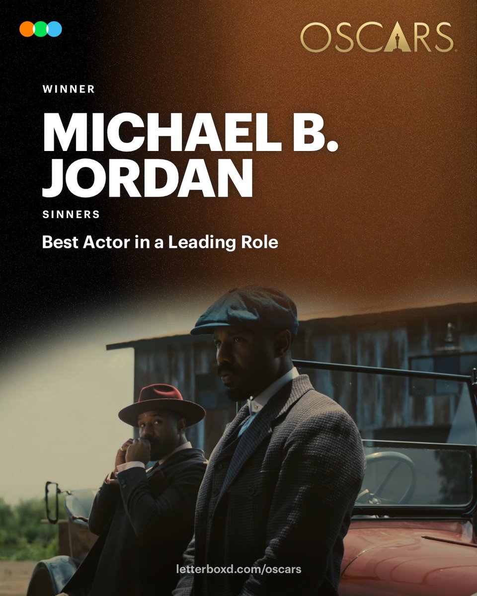 Michael B. Jordan wins Best Actor in a Leading Role for Sinners

#Oscars