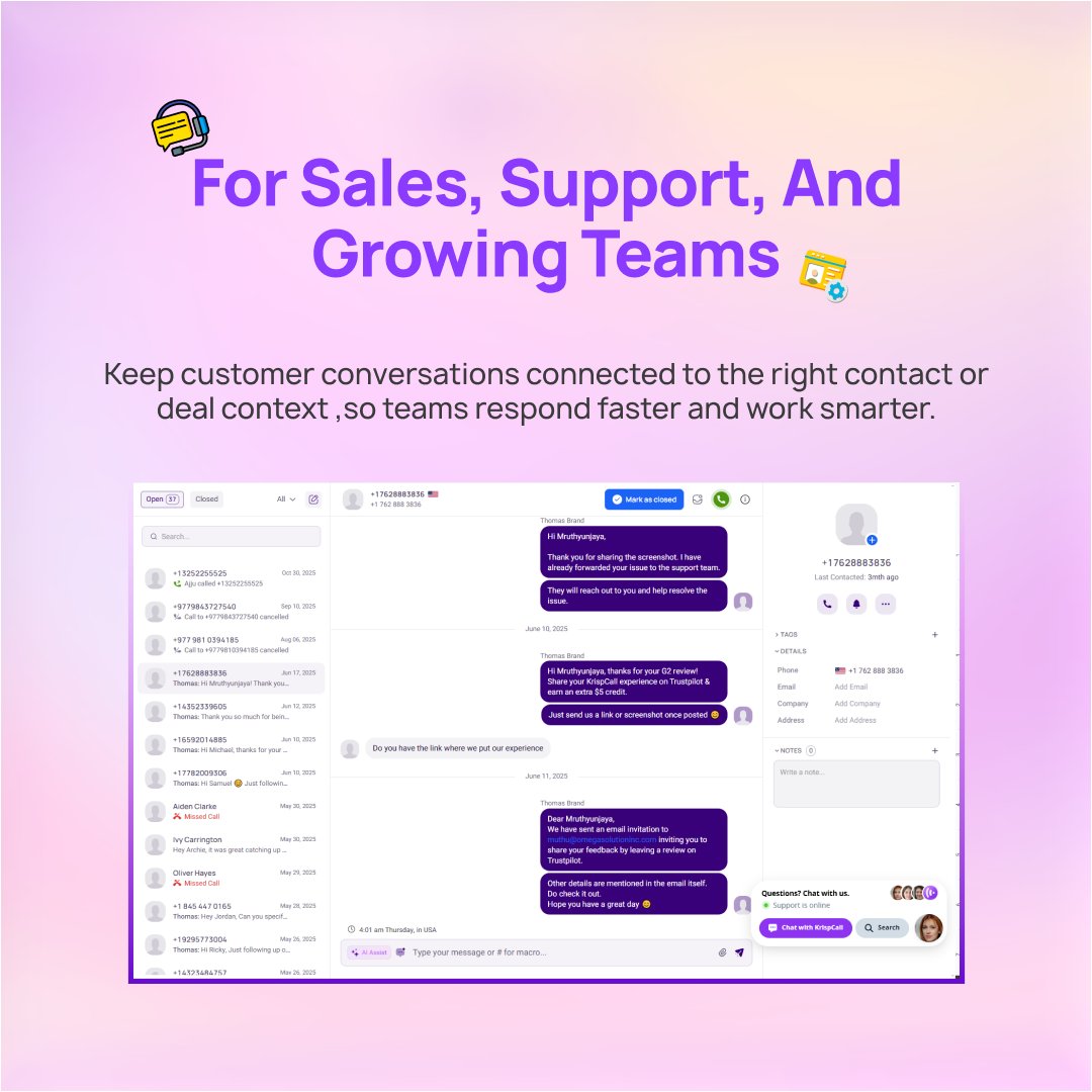 KrispCall tweet media