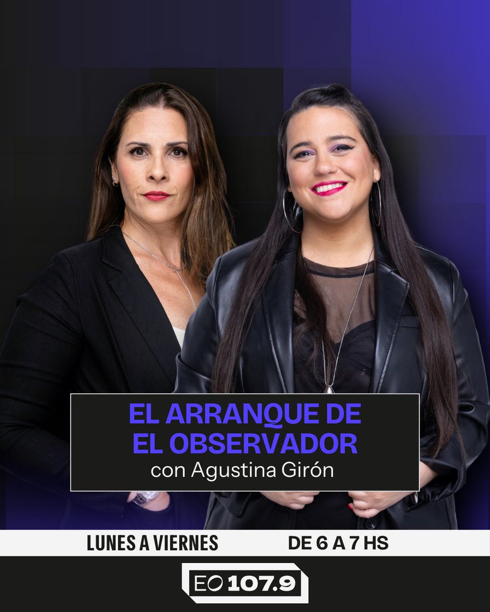Observador1079's tweet image. 👉 Amanecé con la mejor compañía y toda la información. Escuchá #ElArranquedeElObservador con @agustinagiron y @rozuasnabar.

📻 Seguila en vivo: yt.openinapp.co/55i4e