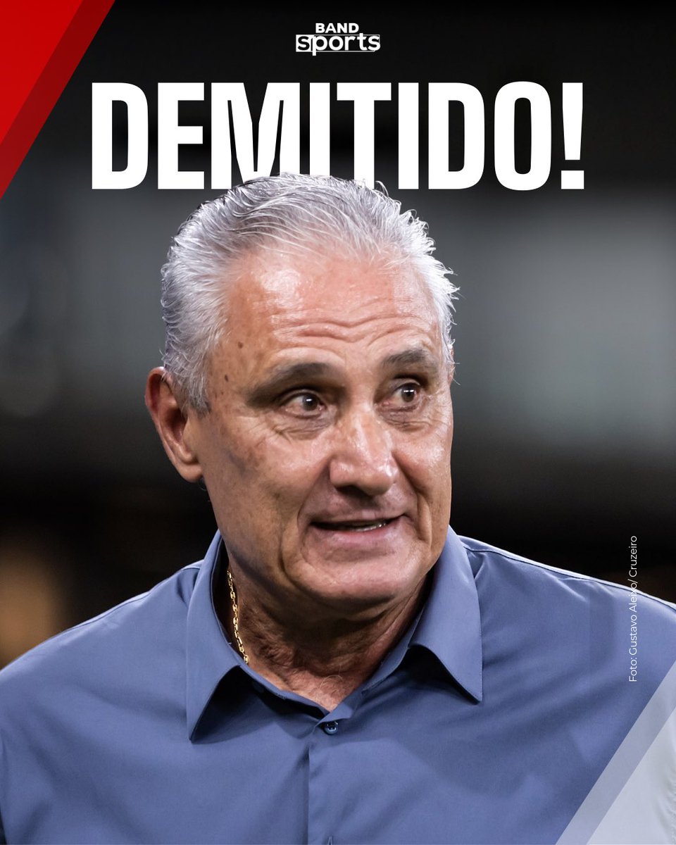 bandsports's tweet image. FIM DA LINHA ⚠️ TITE DEMITIDO DO CRUZEIRO! O treinador não resistiu após resultados negativos e nenhuma vitória no Brasileirão até aqui.

#BandSports #Cruzeiro #Tite