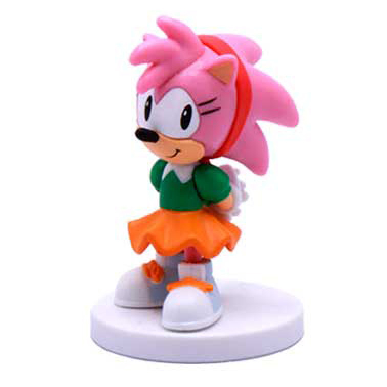 The Classic Amy Rose Mini-Buildable figurine, released by Just Toys Intl.