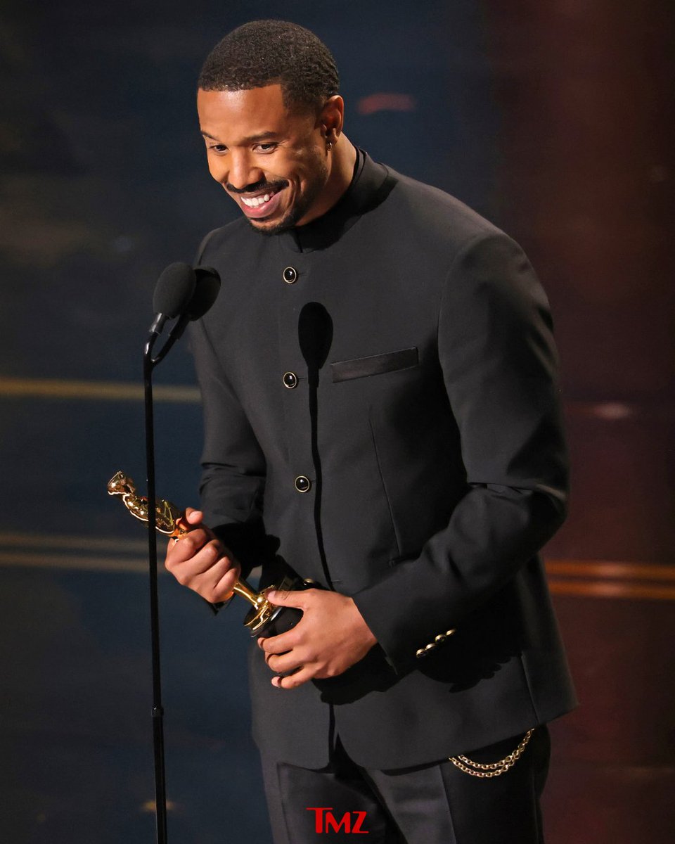 Michael B. Jordan wins Best Actor in a Leading Role for "Sinners" at the Oscars 🏆