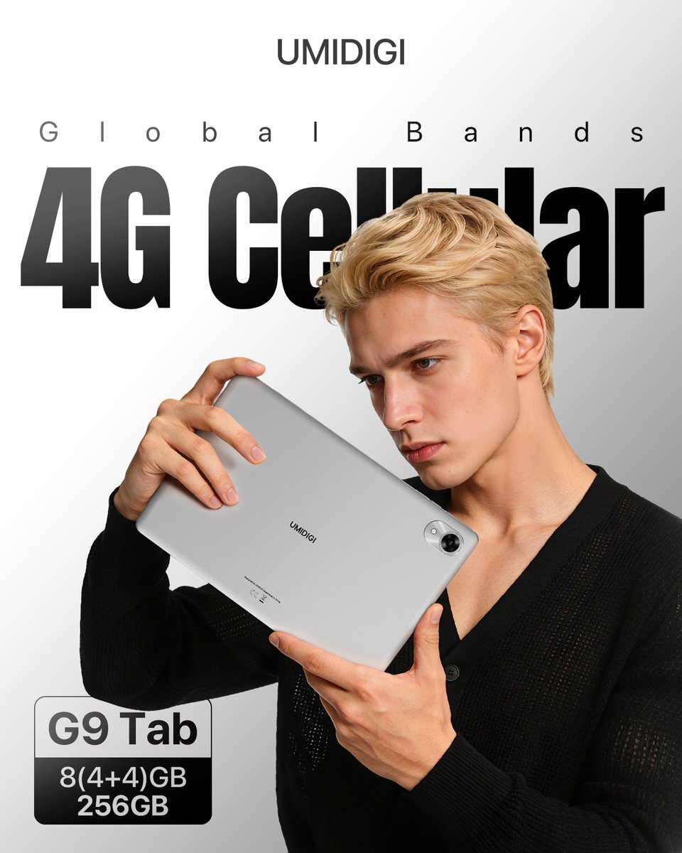 umidigi's tweet photo. 🌆 Dead zones and Wi-Fi limitations no longer interrupt your workflow. #G9Tab tablet comes with reliable 4G cellular connectivity, keeping you online everywhere. 📱⚡️🚀📶

*Up to 8GB RAM (4GB RAM + 4GB Extended RAM)

Amazon🛒https://t.co/3MPznS0kfi https://t.co/abfwANWgRo