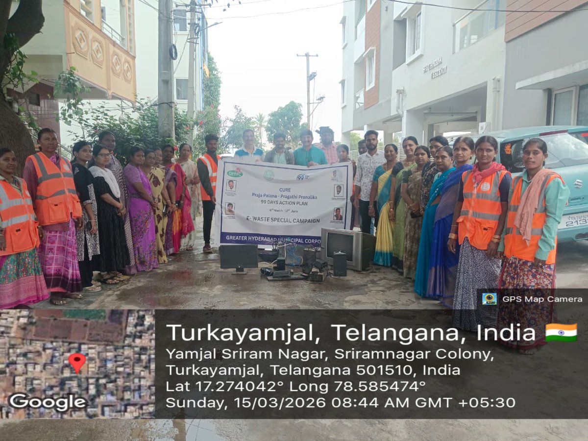 DC_Adibatla's tweet photo. DAY-10(15THMARCH)  E-waste Mega Collection drive at #adibatla circle-15 #shamshabadzone
@GHMCOnline
@CommissionrGHMC 
#Thurkayamjal https://t.co/jcO06AkxCb