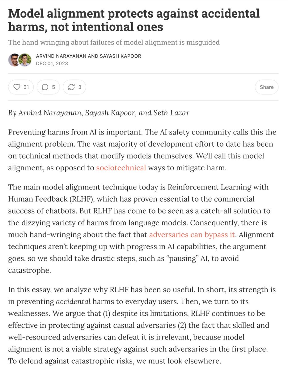 Sayash Kapoor tweet media