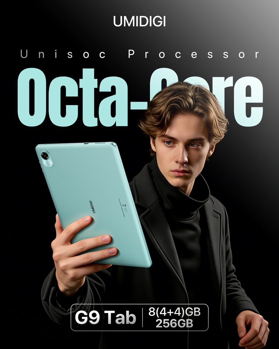 umidigi's tweet photo. 💼 Business tasks blend with creative pursuits when your device handles both effortlessly. #G9Tab tablet utilizes the Unisoc octa-core processor to balance work efficiency and entertainment needs.🎯⚡️

*Up to 8GB RAM (4GB RAM + 4GB Extended RAM)

Amazon🛒https://t.co/3MPznS0S4Q https://t.co/1hIbYTfWxm