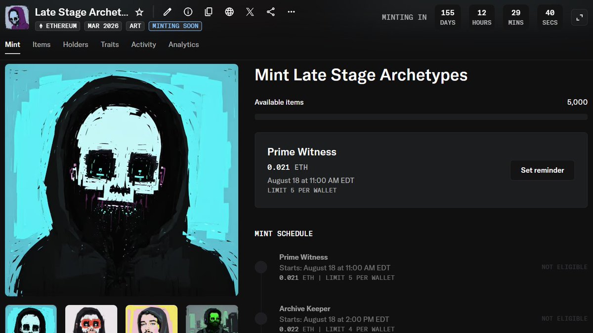 Some collections feel inevitable. 

- The OpenSea page is live already. You can "set reminder" and view your access level.
opensea.io/collection/lat…