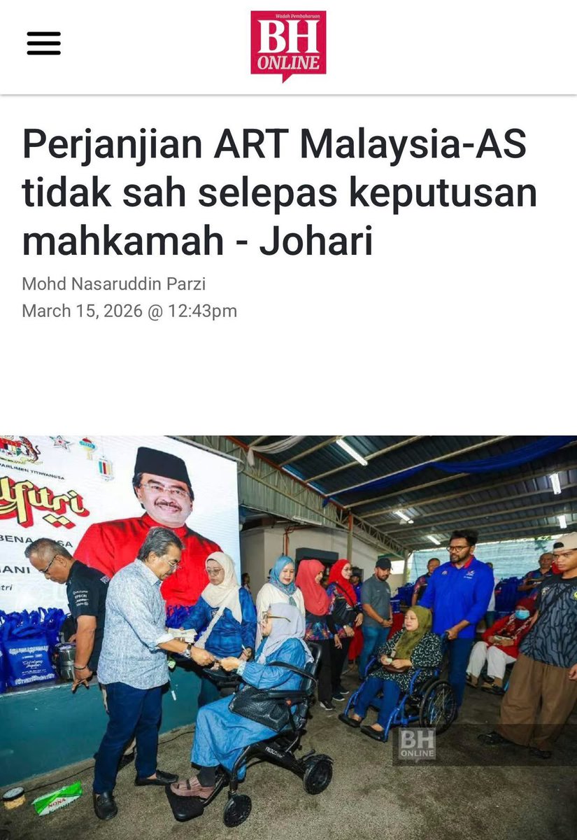 liyana_marzuki's tweet photo. WE TOLD YOU SO 

Ingat Tuisyen ART kita tahun lepas. Kita dah cakap ART tu Senat US takkan lepas. Elok secure dulu the tariff, stabilkan eksport negara. 

Fast forward 2026, now memang dah sahih ART sudah terbatal, dan eksport kita antara terbaik di ASEAN 🇲🇾✌🏼💕 

Propa jual negara sudah tak relevan. Hakikatnya,  Malaysia yang dapat banyak untung. Export secured. 

Ghisau puak2 propa ni memerintah negara. Takde wisdom dalam deal perjanjian Antarabangsa. Kalau semua pun ambil dari lensa kaum dan agama. 

Pengerusi PN pun nak jawab soalan wartawan lokal pun struggle. Kena banyak kali tested supaya dia bersedia. 

Salam hormat,
Liyana Marzuki