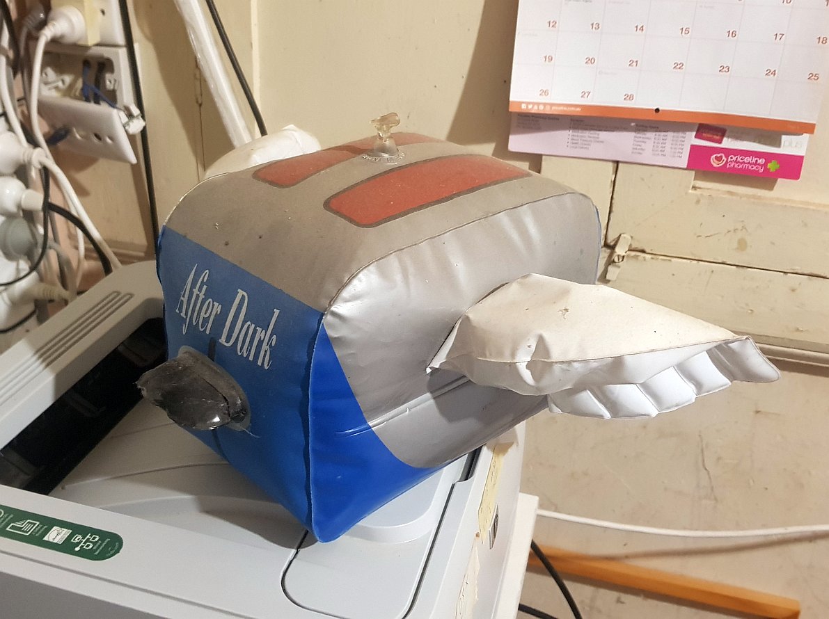 I inherited this inflatable flying toaster from the legendary After ...