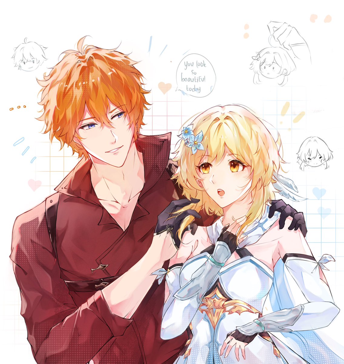 AiChairo's tweet photo. Reposting my old artwork(๑¯◡¯๑)

#chilumi #childe #lumine #fanart #genshinimpactfanart https://t.co/gS9Ur3dIQr