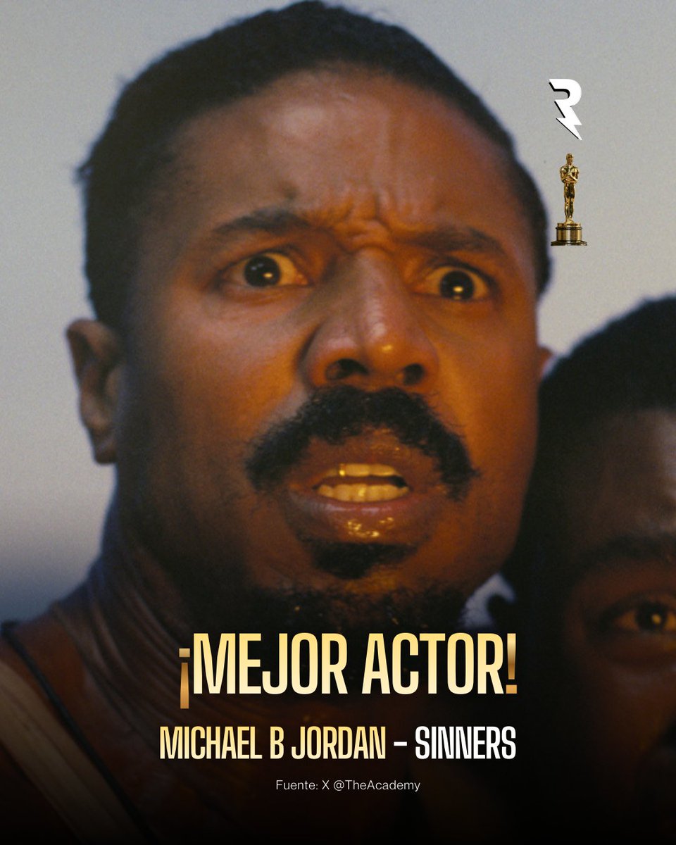 SoyReferee's tweet photo. PERDIÓ CHALAMET! 👎😅

Michael B. Jordan se impuso con su increíble actuación, que puso a todos de pie. 👏

#Oscars #Oscars2026 #MichaelBJordan #bestactor #MejorActor https://t.co/0sTCrKYDfa