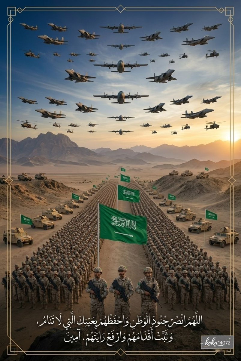 #وزارة_الدفاع 
حين يكون الوطن محفوظًا بعين الله ثم برجالٍ أوفياء يسهرون لأمنه، فإن الطمأنينة تسكن القلوب قبل الحدود. 🇸🇦

كل الشكر والتقدير لرجال وزارة الدفاع السعودية على يقظتهم وكفاءتهم العالية في حماية سماء الوطن وردع كل من يحاول المساس بأمنه.

اللهم احفظ جنودنا البواسل، وبارك