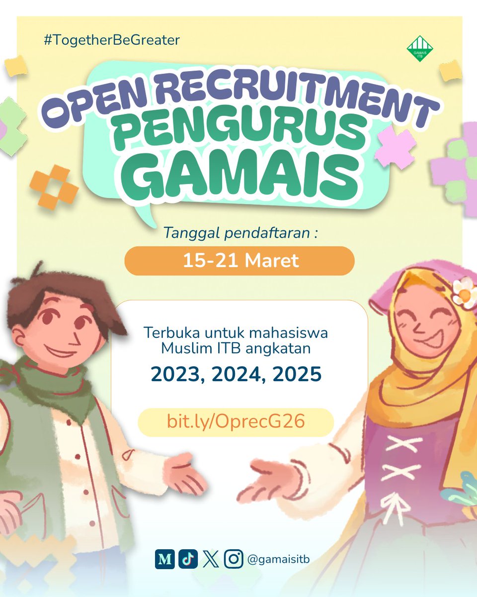 𝑶𝑷𝑬𝑵 𝑹𝑬𝑪𝑹𝑼𝑰𝑻𝑴𝑬𝑵𝑻 𝑷𝑬𝑵𝑮𝑼𝑹𝑼𝑺 𝑮𝑨𝑴𝑨𝑰𝑺 𝟐𝟎𝟐𝟔📢📢

𝘗𝘢𝘨𝘪-𝘱𝘢𝘨𝘪 𝘣𝘦𝘭𝘢𝘫𝘢𝘳 𝘧𝘪𝘴𝘪𝘬𝘢,
𝘚𝘰𝘳𝘦-𝘴𝘰𝘳𝘦 𝘭𝘢𝘯𝘫𝘶𝘵 𝘰𝘭𝘢𝘩𝘳𝘢𝘨𝘢. 𝘖𝘱𝘳𝘦𝘤 𝘎𝘈𝘔𝘈𝘐𝘚 𝘴𝘶𝘥𝘢𝘩 𝘥𝘪𝘣𝘶𝘬𝘢, 𝘈𝘺𝘰 𝘥𝘢𝘧𝘵𝘢𝘳 𝘴𝘦𝘬𝘢𝘳𝘢𝘯𝘨 𝘫𝘶𝘨𝘢~