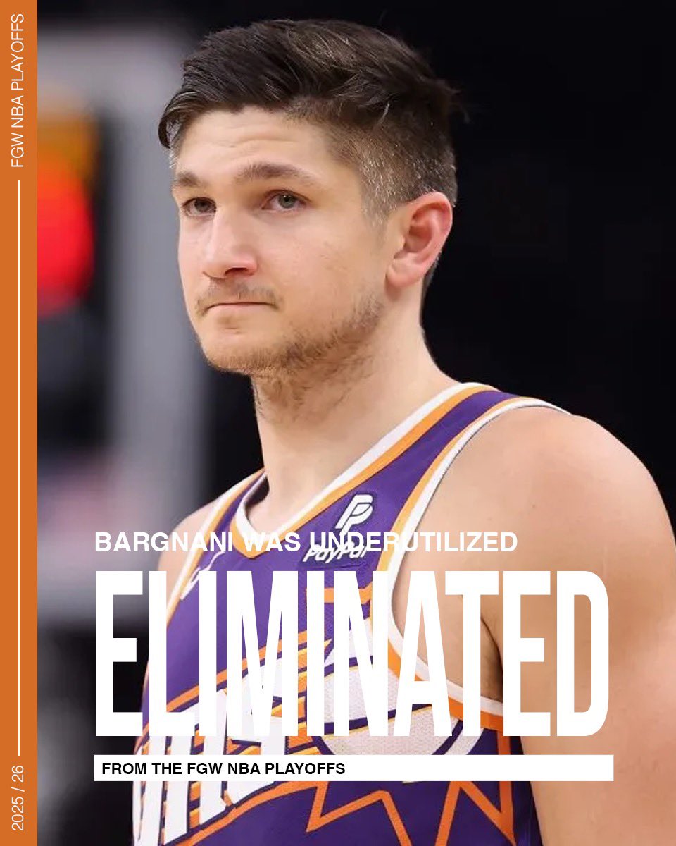 FGWNewsReport's tweet photo. The Bargnani Was Underutilzed have officially been eliminated from the playoffs. https://t.co/G2AxRk33qW