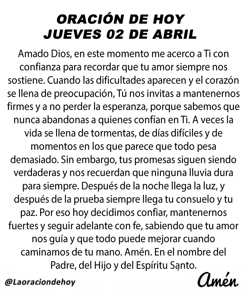 Oración De Hoy tweet media