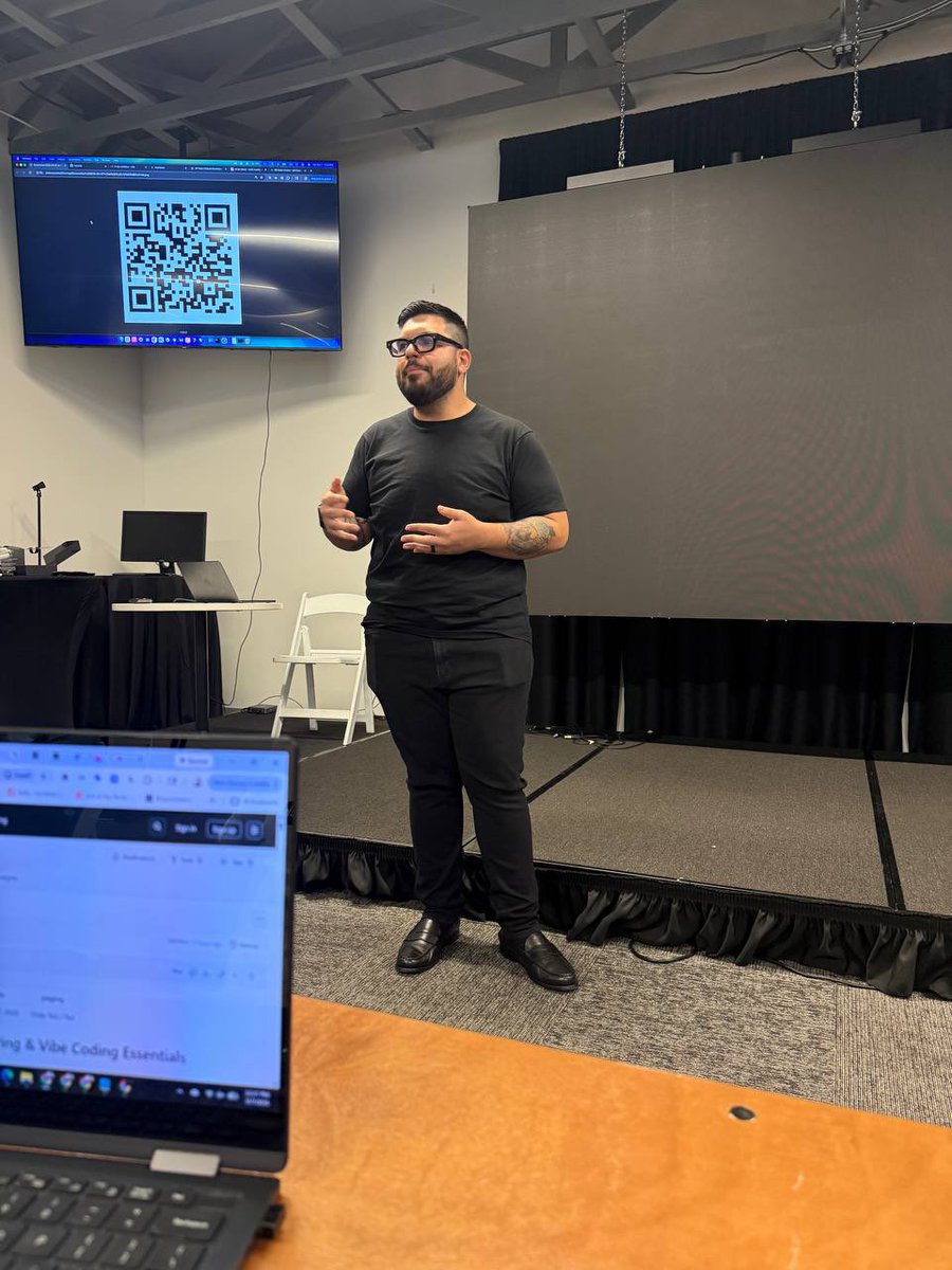 5antoshernandez's tweet photo. Ship AI Club Workshop #1 is in the books. 🚀

Agentic Engineering & Vibe Coding Essentials — Tempe, AZ

We covered:
→ Context & concepts
→ Git, GitHub & APIs
→ Databases & workflow automation
→ Agent skills & MCP servers
→ The builder’s stack: @v0 & Claude Code

The rules of the room:
✅ Ask questions anytime — interrupt me, seriously
✅ Help your neighbor
✅ It’s okay to be lost — that’s literally why we’re here

This is what building in community looks like.
Workshop #2 coming soon 👀

https://t.co/p3SDEp5BNc