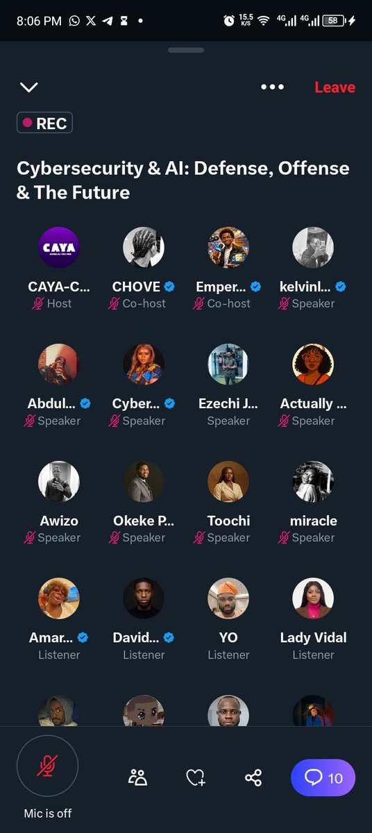 cybergirl_io's tweet photo. Had an awesome AMA session tonight on Cybersecurity &amp;AI hosted by @CayaHQ that featured a lot of Amazing Individuals in the @cybergirl_io Industry @CyberRacheal @PorryferaOkeke @cyber_razz and @therealbelano
Was a nice moment  with you all💜 https://t.co/H1xCAD0xSK