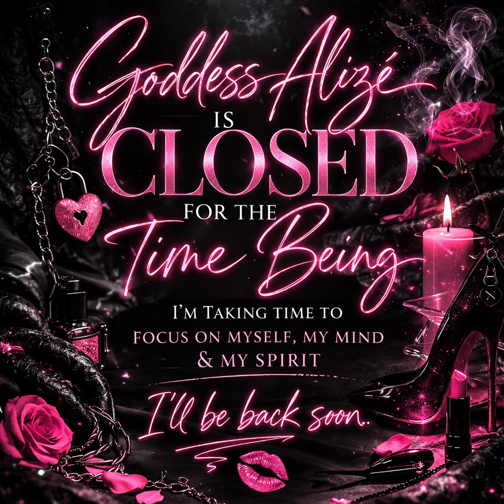 Just for now, Goddess will be back. For now, stay bowed until I return🖤