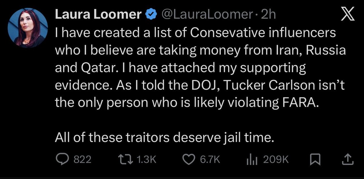 NutriOmega71738's tweet photo. @OzraeliAvi @RebelNews_AU This will backfire on you and Laura Loomer if you guys go after Tucker for doing journalism with world leaders and terriost groups that so many mainstream and independent media have done! If you start arresting people who criticise Israel than all sides will hate u even more! https://t.co/AxLXD4w2Ov
