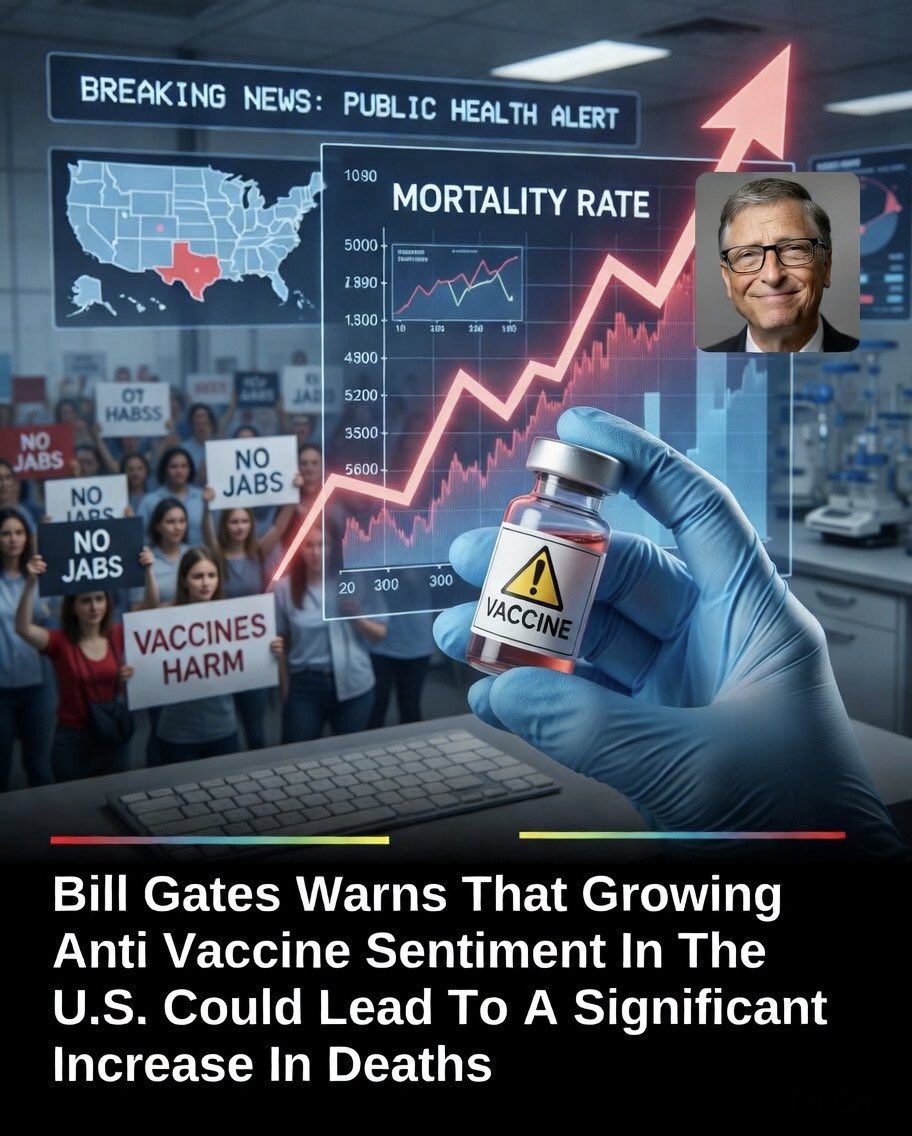 Bill Gates crying that anti-vax sentiment will cause more deaths.
Funny how the guy who said we need to reduce population (via vaccines, cough) is now worried about deaths from NOT vaccinating.

We all know the surge in ‘sudden and unexpected’ isn’t from skipping shots, it’s from