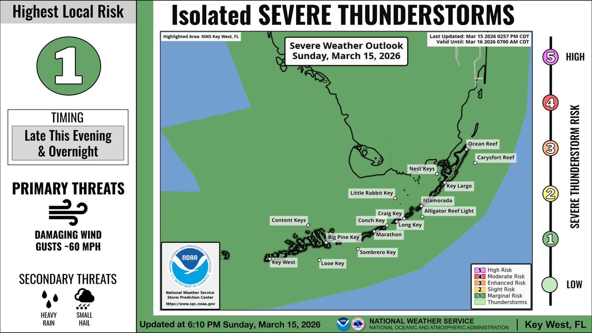 Marginal risk for severe thunderstorms late this evening and overnight ...