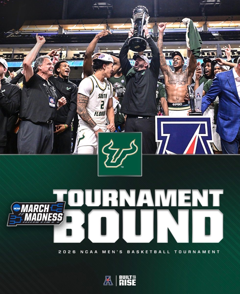 USF_Pres's tweet photo. What a great day! USF Men’s Basketball is now 7-0 since your new president arrived. Let’s all celebrate our championship!  We can’t wait to watch you in the big dance. https://t.co/z4CQqOeNox