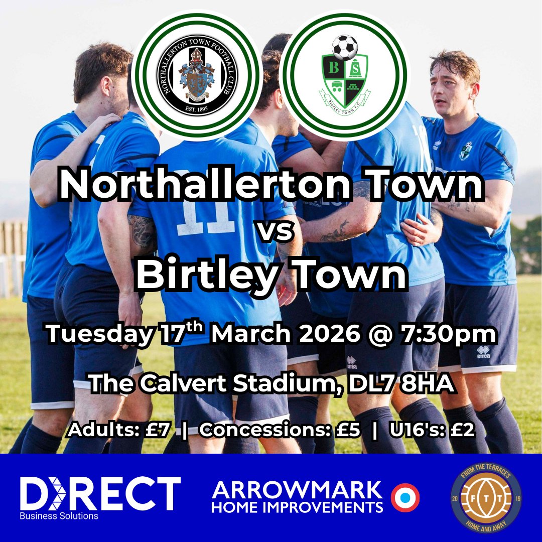BirtleyTFC's tweet photo. 𝗗𝗢𝗨𝗕𝗟𝗘 𝗛𝗘𝗔𝗗𝗘𝗥 | Another double header this week and they're both on the road.

On Tuesday, we're off to @NorthallertonFC and on Friday, its a shorter trip to Scotswood to face @nbsfc2018.

We'd love to see you supporting the lads at both.

#𝗨𝗽𝗧𝗵𝗲𝗛𝗼𝗼𝗽𝘀 https://t.co/pTaqqXbbdw