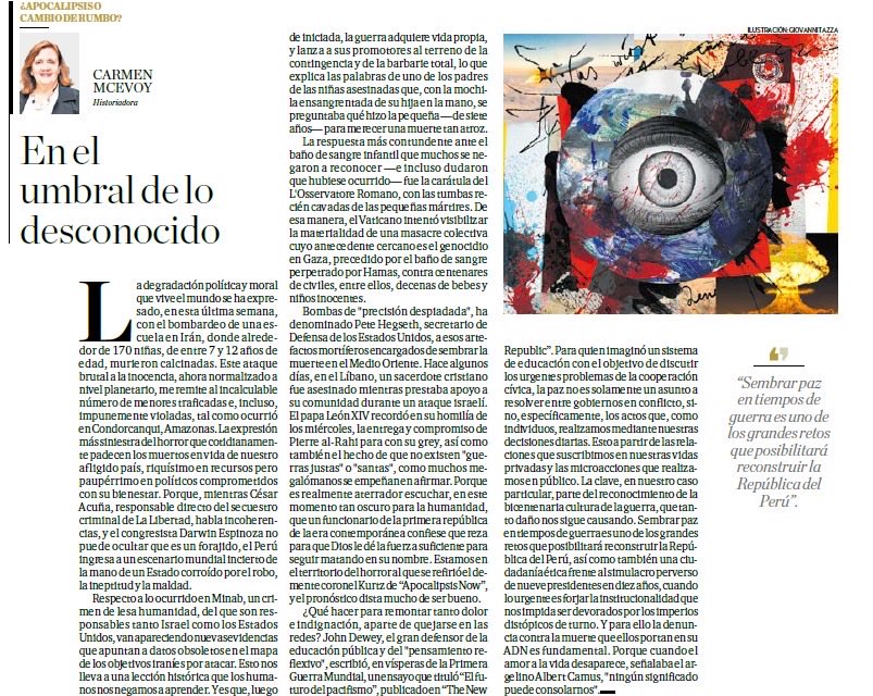 McEvoyPeru's tweet photo. A partir del bombardeo de la escuela de niñas en Irán, donde murieron calcinadas, alrededor de 170, reflexiono sobre estos tiempos  brutales  y sobre la necesidad de un cambio de paradigma, donde la defensa de la vida sea la prioridad. https://t.co/RP5RPG3vzK https://t.co/rNRSVu075n