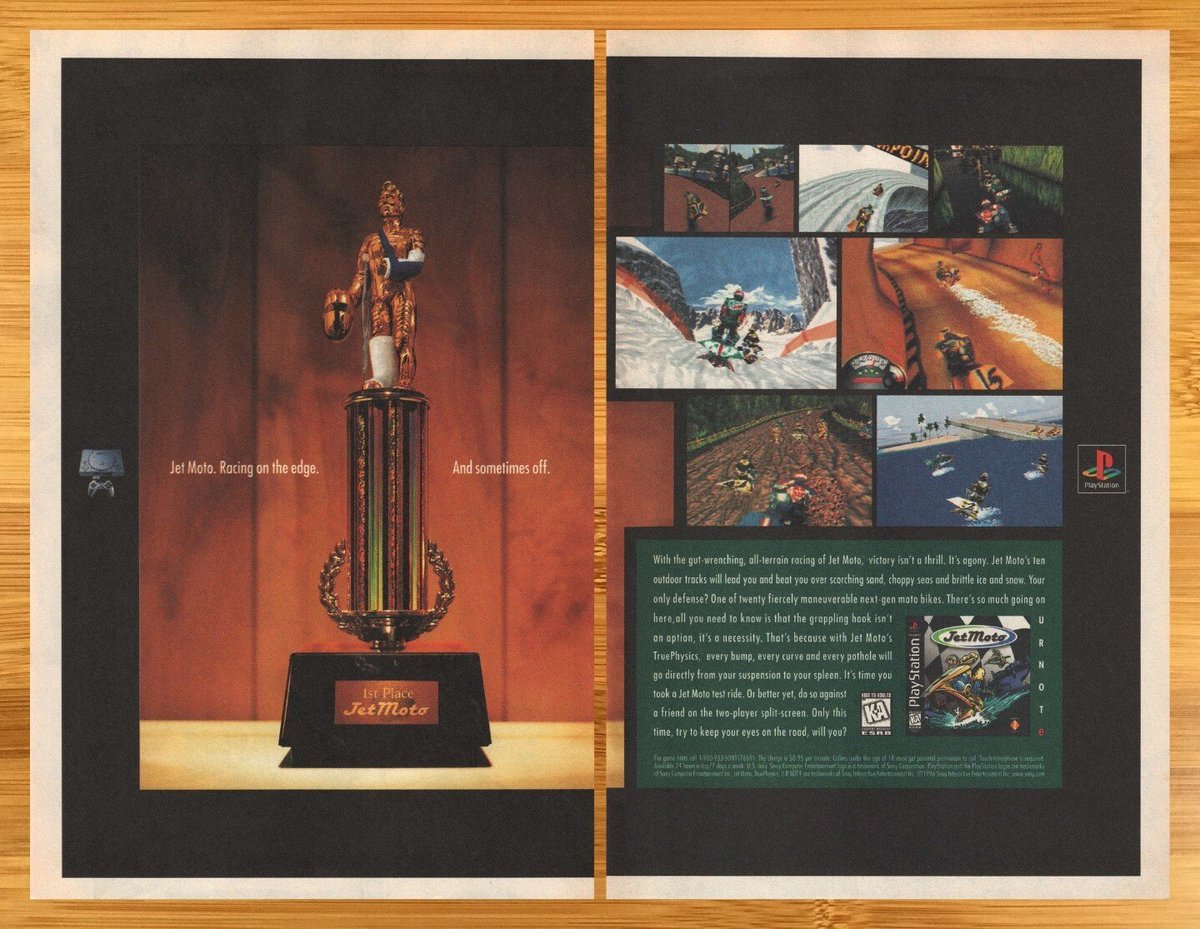 RetroEvery's tweet photo. 🏍️💨 Flashback to 1996: Jet Moto on PlayStation! The futuristic hoverbike racer from SingleTrac (Twisted Metal devs) that had you tearing across insane water/land tracks, launching massive ramps, battling 19 rivals, and hooking corners with magnetic cables. High-speed chaos and addictive TruePhysics – pure early PS1 gold!
Who else got addicted to these brutal courses? Favorite track or rider? Drop it below!
#JetMoto #PS1 #RetroGaming #90sGaming #ThrowbackThursday