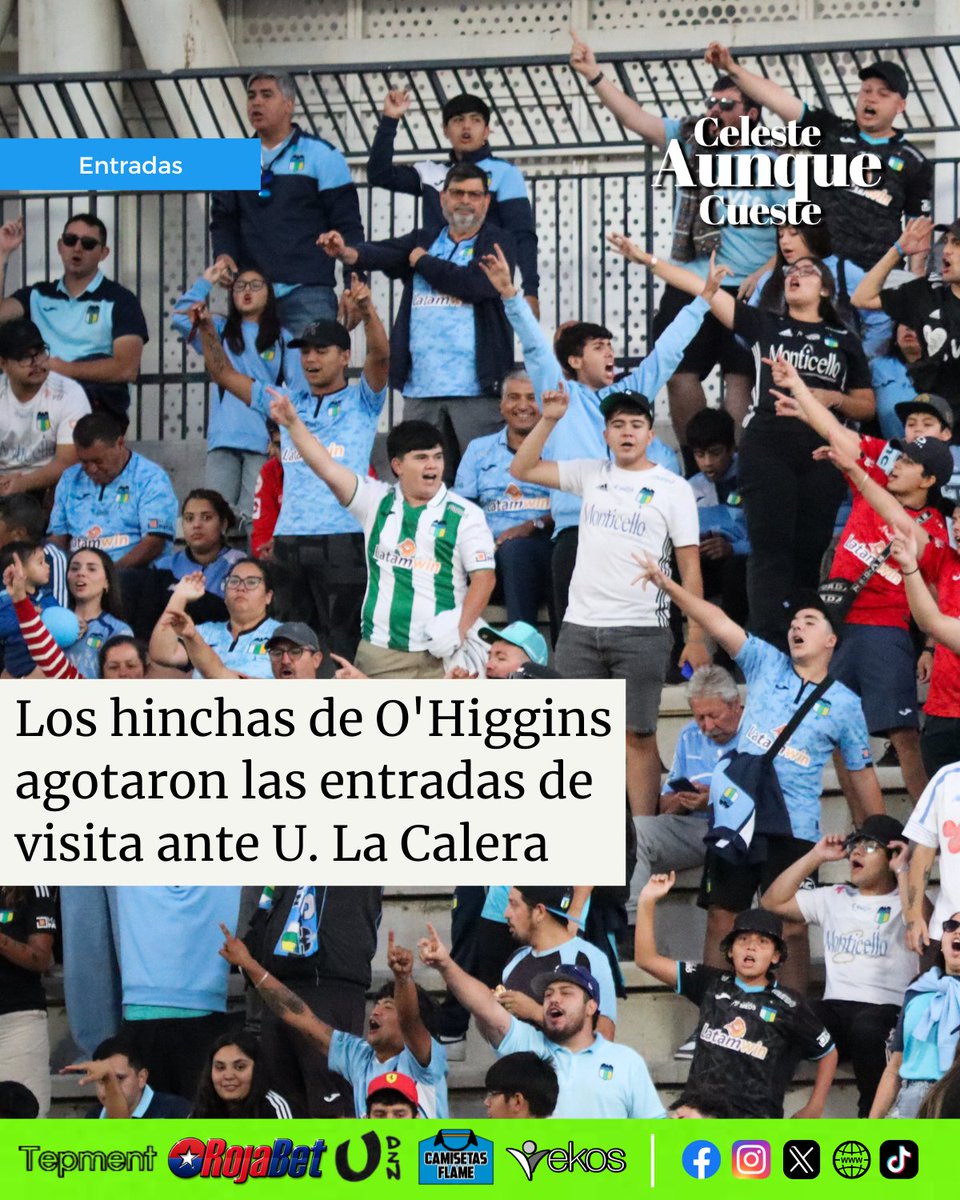 cac_ohiggins's tweet image. #Tickets 🇧🇼 | Los hinchas de O'Higgins de Rancagua agotaron los tickets dispuestos para la visita en el Estadio Nicolás Chahuán de Calera.

📸: Bárbara Cáceres - #CelesteAunqueCueste ✍️