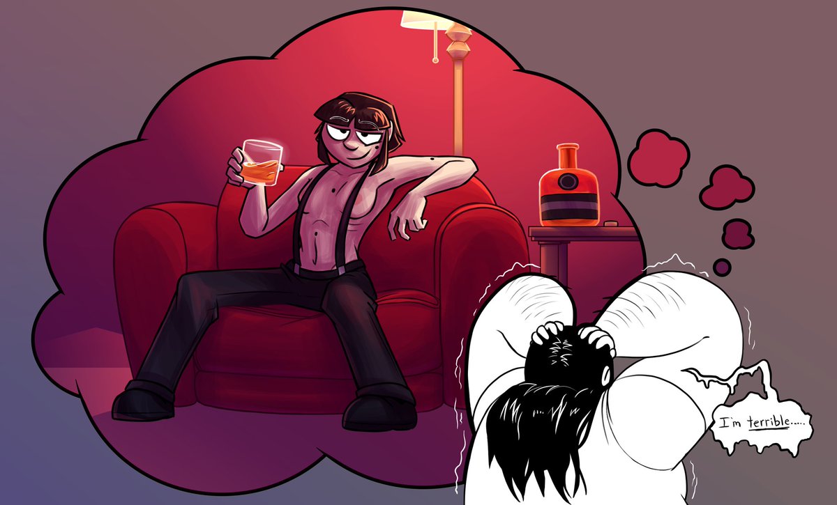 ganglesblueart's tweet photo. [Gangle] is not immune to the sexy thought of a woman in suspenders… 😔 https://t.co/KQfPEgGrbU