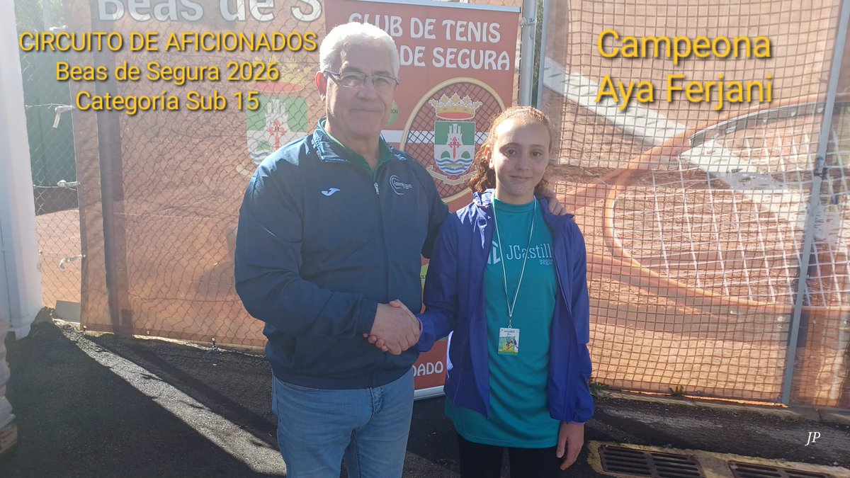 🎾 Circuito Aficionados Andalucía by <a href="/dipujaen/">Diputación de Jaén</a> 
📍 C. T. Beas de Segura 
🏆 Aya Ferjani campeona sub 15 🥇