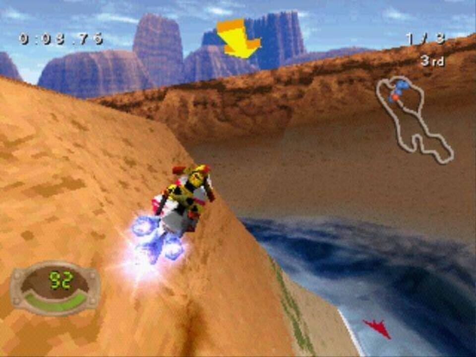 RetroEvery's tweet photo. 🏍️💨 Flashback to 1996: Jet Moto on PlayStation! The futuristic hoverbike racer from SingleTrac (Twisted Metal devs) that had you tearing across insane water/land tracks, launching massive ramps, battling 19 rivals, and hooking corners with magnetic cables. High-speed chaos and addictive TruePhysics – pure early PS1 gold!
Who else got addicted to these brutal courses? Favorite track or rider? Drop it below!
#JetMoto #PS1 #RetroGaming #90sGaming #ThrowbackThursday