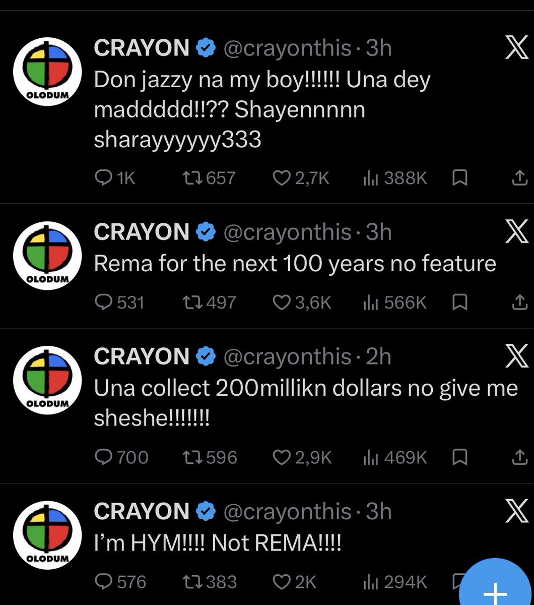 Abeg watin Dey sup between Crayon ,Don jazzy &amp; REMA ????