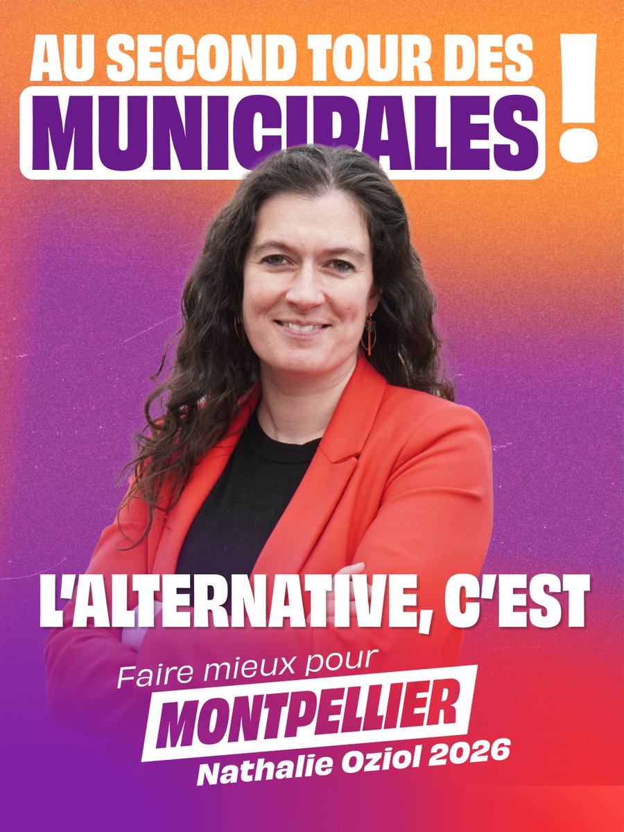 🔥 Nous sommes largement qualifié•es au second tour des municipales à Montpellier, ce résultat confirme que nous sommes l'alternative au vieux monde socialiste.

La semaine prochaine, tout le monde sur le pont !

#LaForceInsoumise #FrontAntifasciste #FaireMieuxPourMontpellier