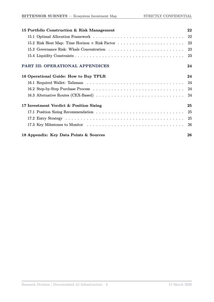 As half of CT is currently talking about <a href="/bittensor/">Bittensor</a>, I couldn't resist and ran the data through one of my risk frameworks. So, here's the report (not financial advice, DYOR).

(drive.google.com/file/d/1EvdrwU…)