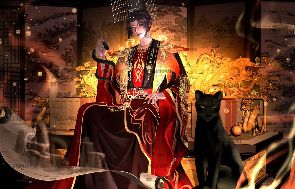 #JiangCheng #江澄                         

(Art by winterstefen on Lofter. Posted with permission.)