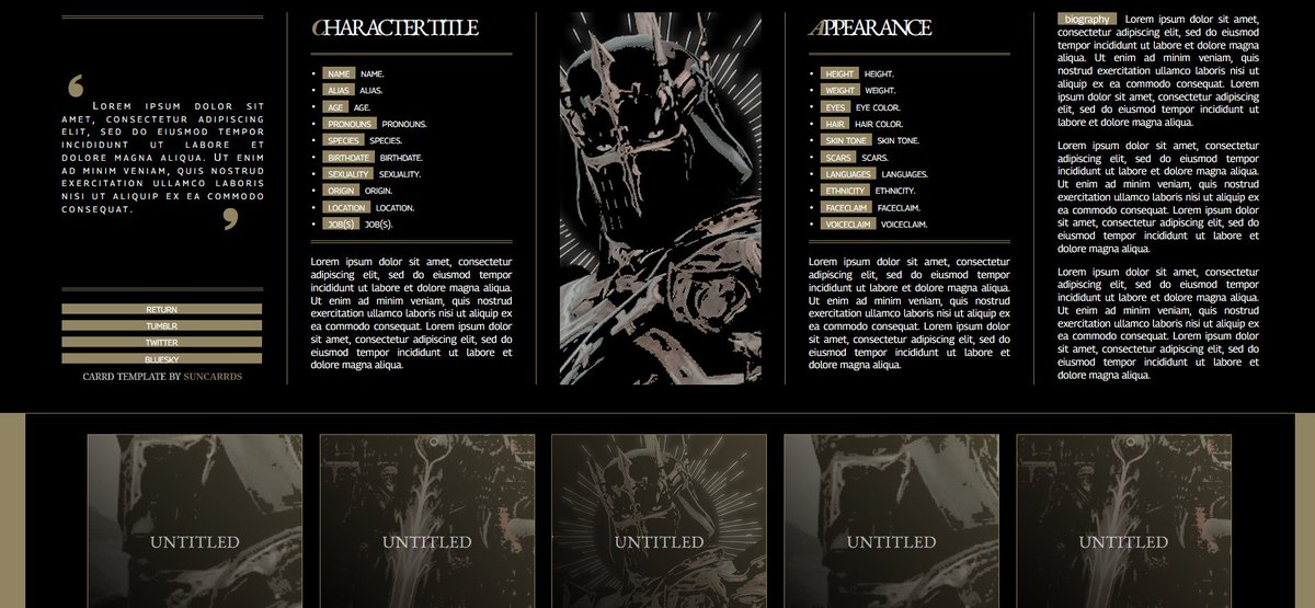 suncarrd's tweet photo. CARRD TEMPLATE : FRAY ⚔️
FREE ROLEPLAY TEMPLATE
non - pro friendly!

preview: 
https://t.co/kO4RbjL0Xj

get! 
https://t.co/kl5qcDyQox https://t.co/iupGcTwEqZ