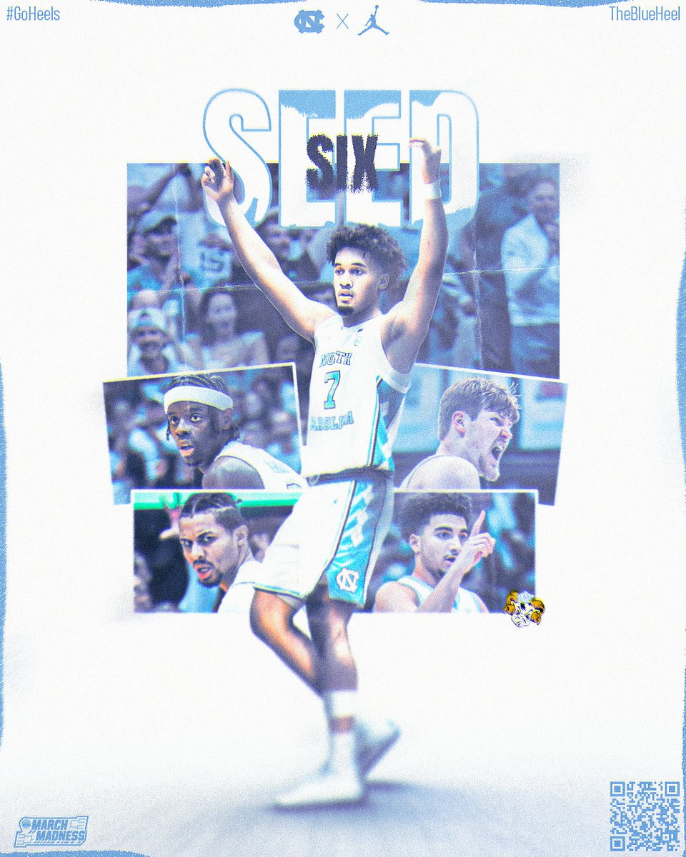 TheBlueHeeI's tweet photo. 🐏 HEELS GET THE 6 SEED!! 

UNC is the 6 seed heading into the NCAA Tournament, as we will play VCU on Thursday!!

Follow @TheBlueHeeI &amp; don’t forget to like and share!                                          

#GoHeels #MarchMadness https://t.co/T99s33ryhk