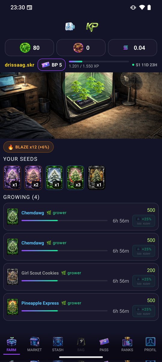 CryptomemMem's tweet photo. @colonythegame 
Turn-based game dApps on Seeker are seriously underrated.
Currently playing @KushyProd 🌿
• Farm
• Take risks
• Earn rewards
• Build your strategy
Season 1 ends in 11 days.
Jump in and try it yourself:
Referral code → drissaag.skr https://t.co/iqFHsCEB9y