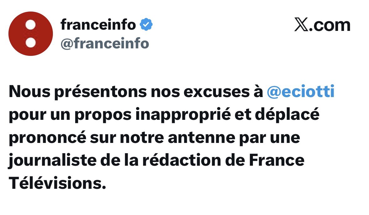 Frontieresmedia's tweet photo. Nathalie Saint-Cricq compare Éric Ciotti à Mussolini en direct sur le service public : FranceInfo présente ses excuses au candidat Niçois. https://t.co/LH0BCmT9Fz