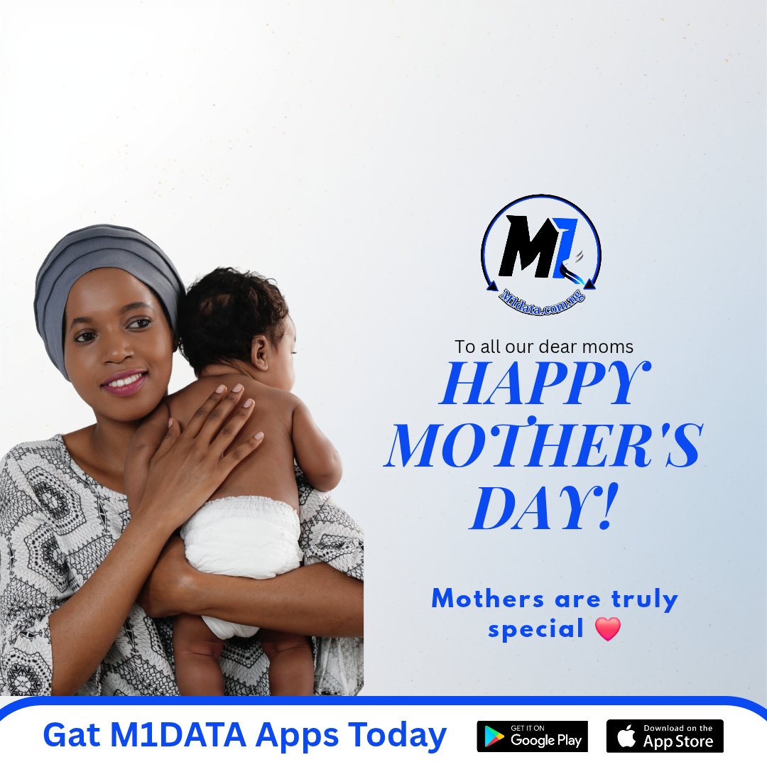 ayombug's tweet photo. 🌸 Happy Mother’s Day! 🌸
From all of us at M1DATA (Top-Up Easy), we celebrate the love, strength, and care of every mother. 💙

#M1DATA #mothersday #VTU #arewaX https://t.co/JvtYaOcMef