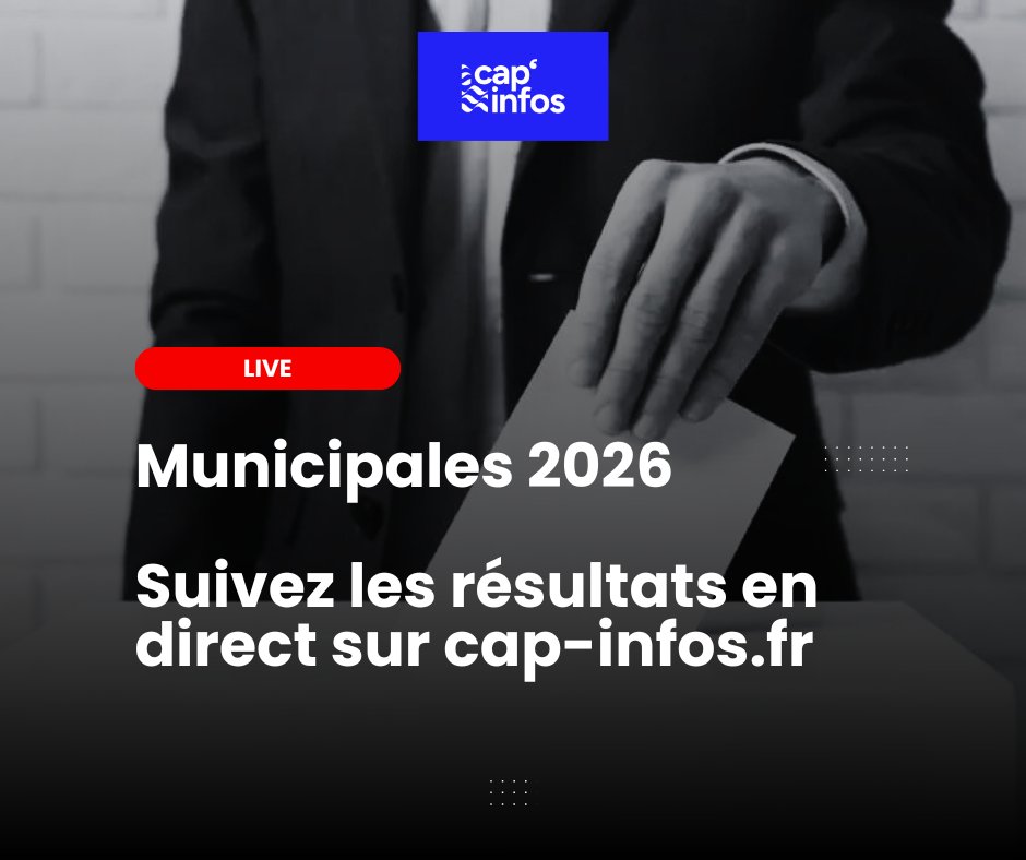 cap_infos's tweet photo. 🗳️ Les résultats tombent ! Suivez les élections municipales 2026 en temps réel sur https://t.co/ioY5nWQO4W commune par commune, en Martinique, en Guadeloupe et en Guyane. 👇
#Municipales2026 #Martinique #Guadeloupe #Guyane #ÉlectionsMunicipales #Antilles #OutreMer #CapInfos https://t.co/3SD7PXIggS