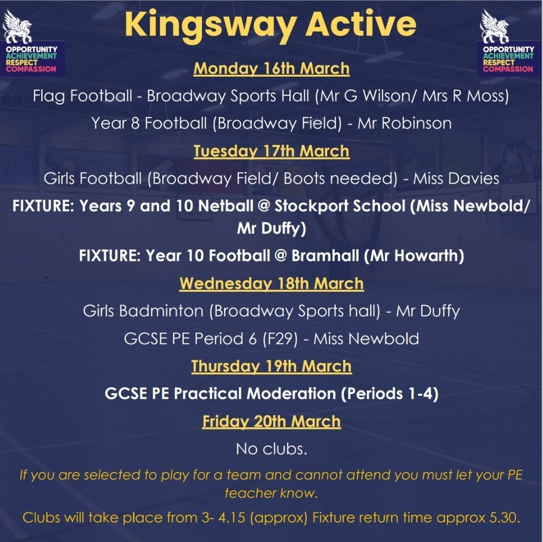 PE Department tweet media