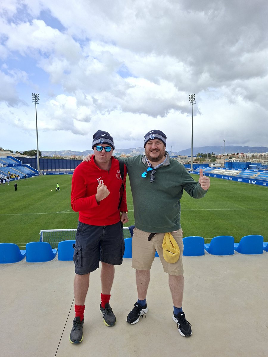 RadioactiveDogs's tweet photo. Wonderful time in Spain. @atleticbalears got another 3 points and had such a great day out as I always do. Did enjoy knowing @hanwelltownfc got a point the day before keeping up when Stans in Spain unbeaten streak https://t.co/Tsqeif4EwE