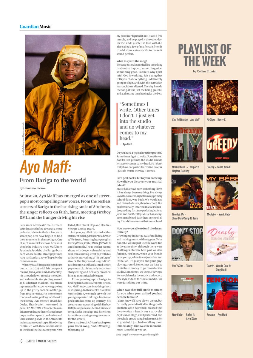 ChinonsoIhekire's tweet photo. media dump: 

ft: @official_shoday @Nonsoamadi @AyoMaff 

all for my column “Guardian Music” on @GuardianNigeria x @GuardianLifeNG https://t.co/3sXfNI084s