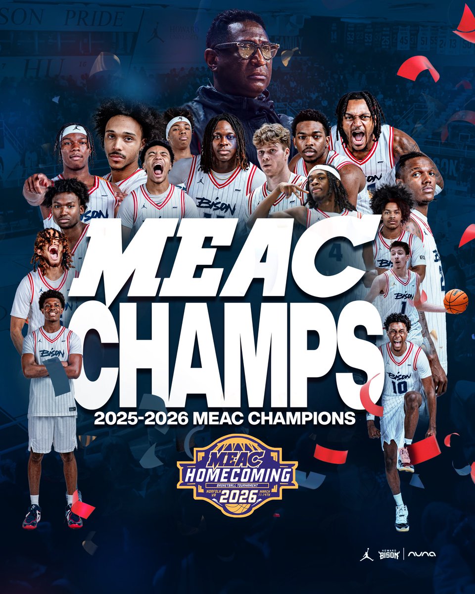 CBS6SportsSean's tweet image. Howard (@HUMensBB) will play in the #FirstFour of the NCAA Tournament against #UMBC Tuesday night in Dayton!  The Bison defeated NCCU for their 3rd @MEACSports Conference Title win in the last four years.

@HUBisonSports @PoopeeBlakeney