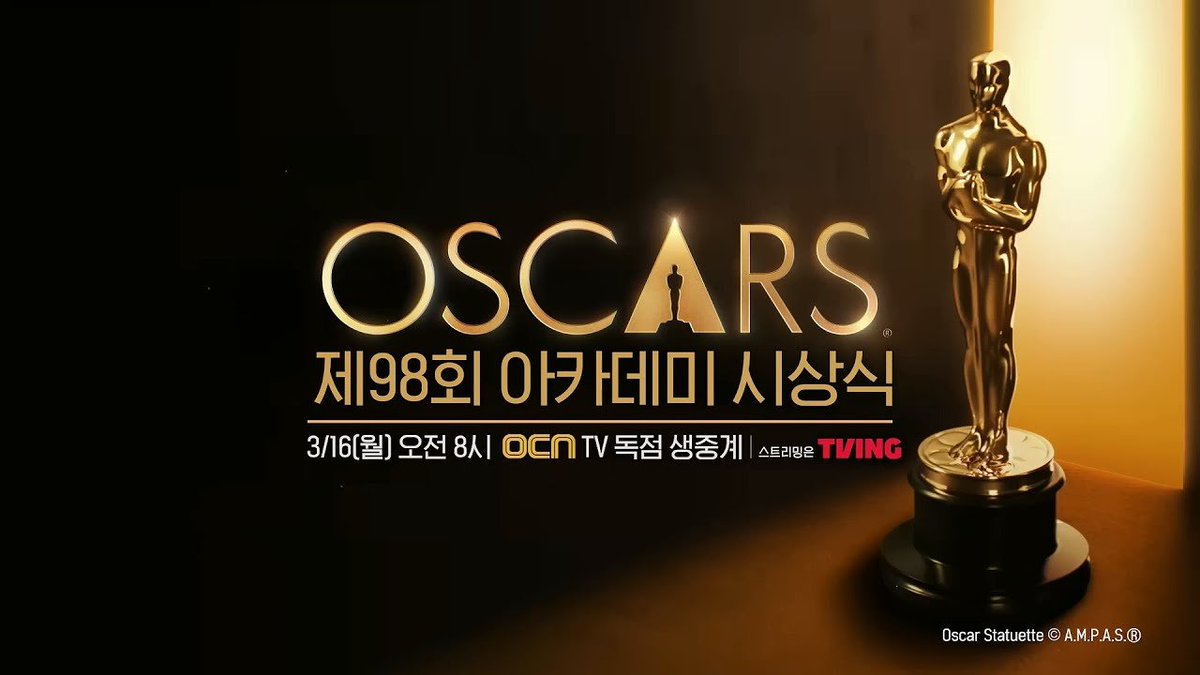 🏆 2026 제98회 아카데미 시상식 결과 타래

미국 영화업자와 사회법인 영화예술 아카데미협회가 수여하는 상이자, 할리우드 최대의 영화상인 아카데미 시상식이 한국 시간으로 8시에 시작될 예정이에요. 타래를 통해 수상 결과를 실시간으로 확인해 보세요! #씨네웨이 #Oscars