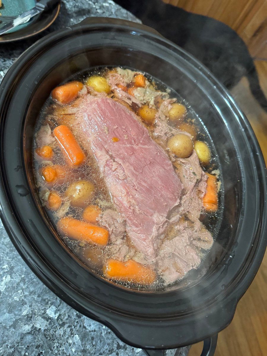 No cabbage but had to do corned beef today